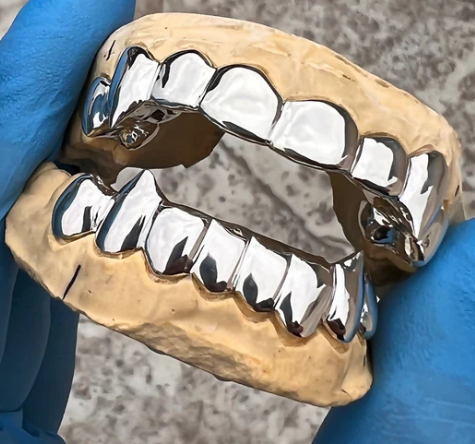925 Sterling Silver Vampire Fangs Custom Grillz