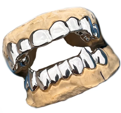 925 Sterling Silver Vampire Fangs Custom Grillz