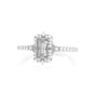 Portrait Style Baguette Diamond Engagement Ring 14k Solid Gold - All Natural - 0.50ctw