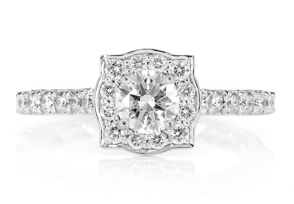 1.00ctw Double Layer Under Heart - Diamond Engagement Ring - All Natural
