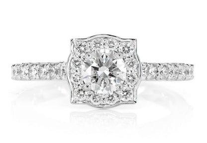 1.00ctw Double Layer Under Heart - Diamond Engagement Ring - All Natural
