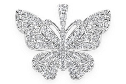 6 Stone Cross Diamond Pendant 14k Solid Gold 3.00ctw