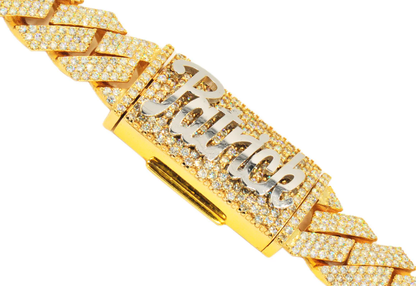 Custom 14k Gold 124.56ctw Diamond Cuban Chain. 33" Length