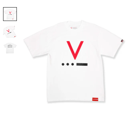 V FOR VICTORY CODE T-SHIRT - CARBON WASHED BLACK