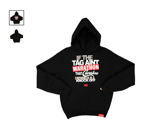 TAG AIN’T MARATHON HOODIE - BONE