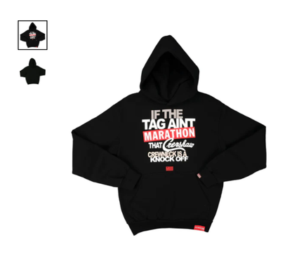 TAG AIN’T MARATHON HOODIE - BONE