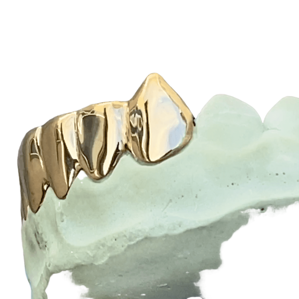 Real 10K Gold Vampire Teeth Fangs Custom Grillz