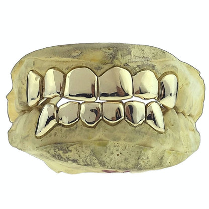 Real Solid 14K Gold Permanent Look Single Caps Custom Grillz